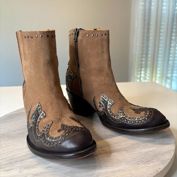 Rare Old Gringo Clarita Bootie 6” BL3667-1 Choc Gold Women’s Size 8.5 Leather - Picture 2 of 13